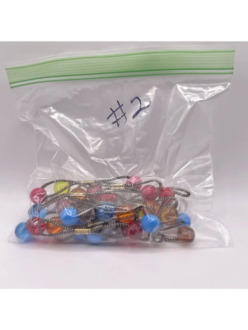 20 GOODY Vintage Ponytail Holders Twin Beads Medium Knocker Balls Hair Ties #2